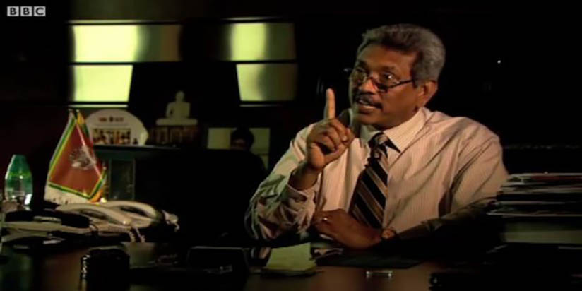 ගෝඨා අමාරුවෙන් සඟවාගෙන සිටි නරුමයා එළියට එමින් සිටී.