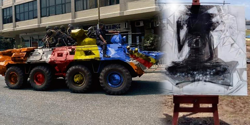 පච්චයකට උරන වන්නන් යුද ටැංකියක බෞද්ධ කොඩියට මෙල්ල වෙනවද?